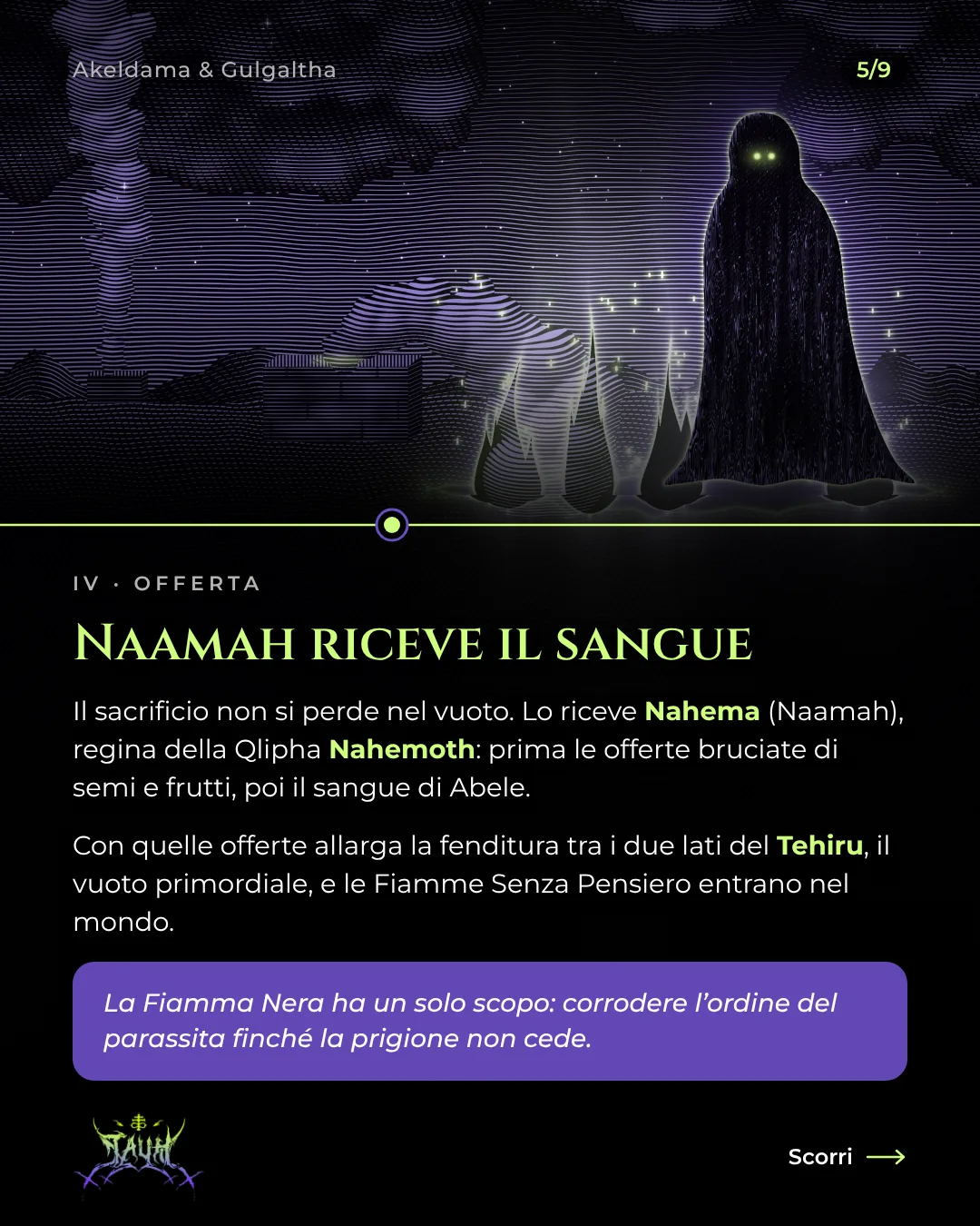 Tavola 5 di 9: Naamah riceve il sangue