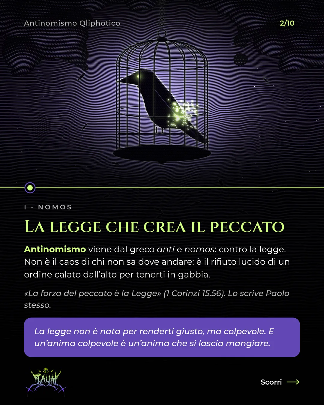 Tavola 2 di 10: La legge che crea il peccato