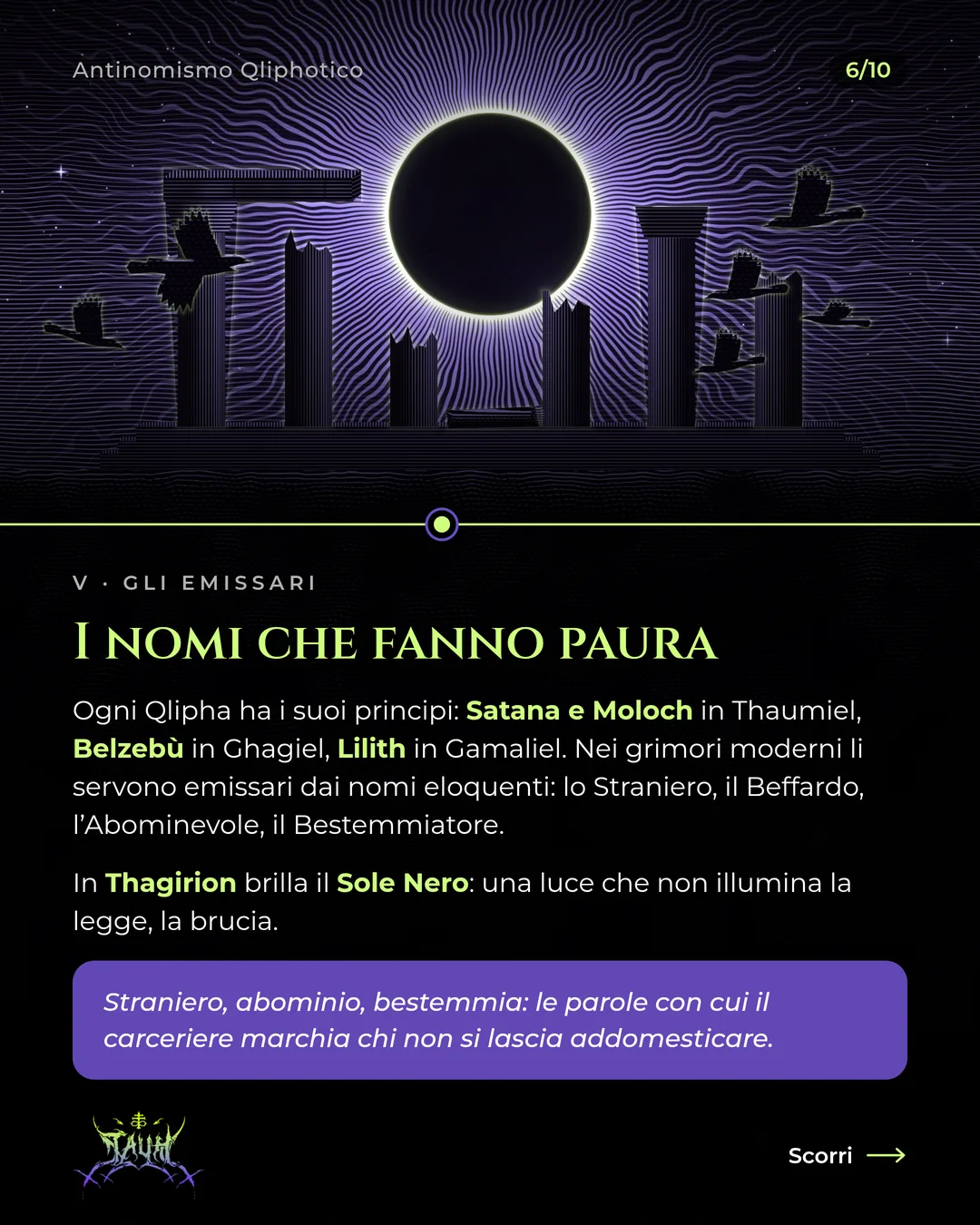 Tavola 6 di 10: I nomi che fanno paura