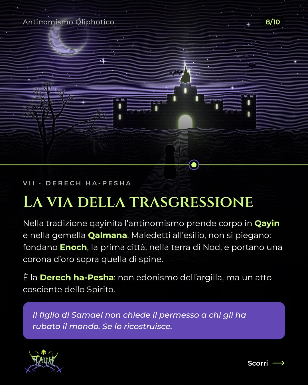 Tavola 8 di 10: La via della trasgressione