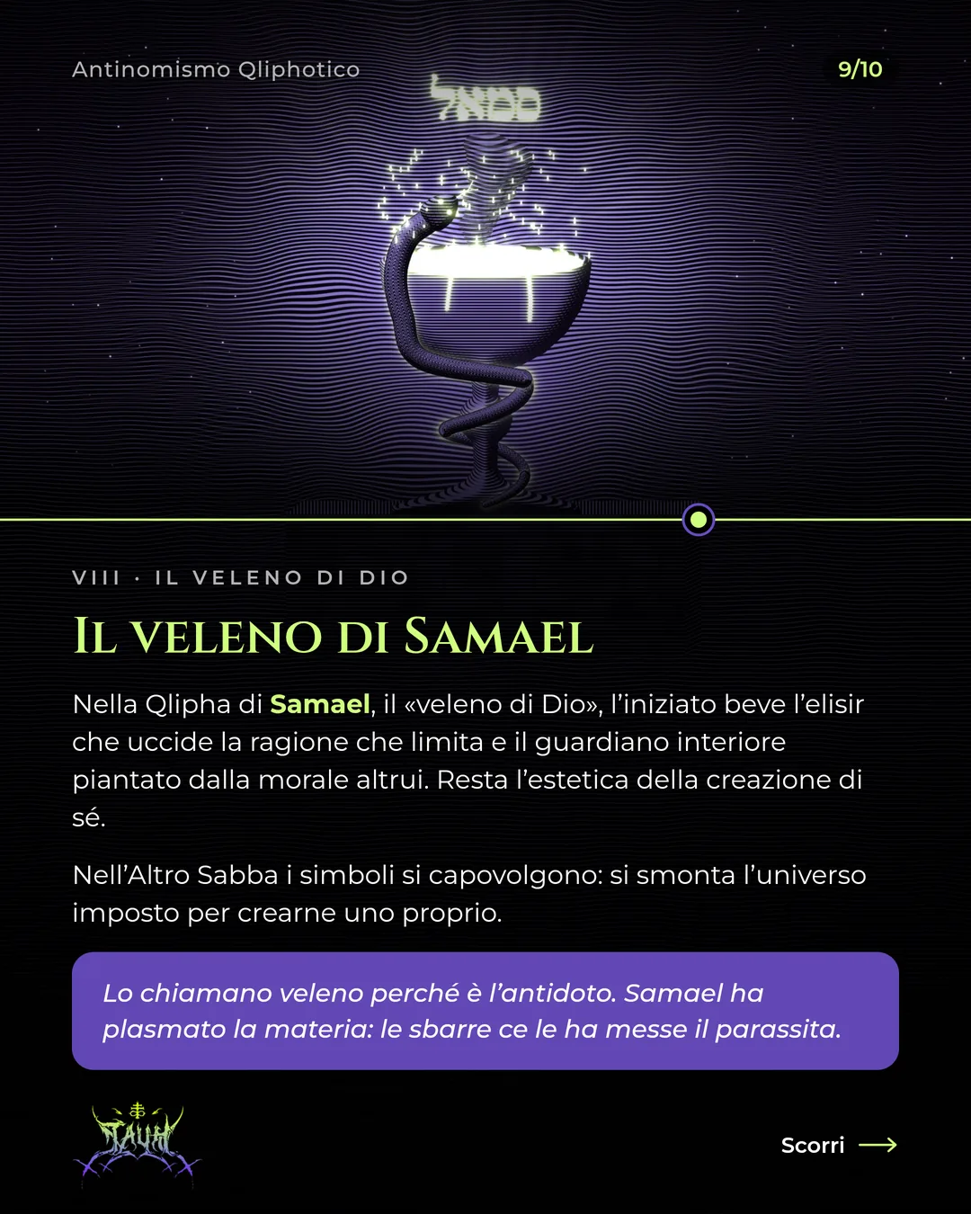 Tavola 9 di 10: Il veleno di Samael