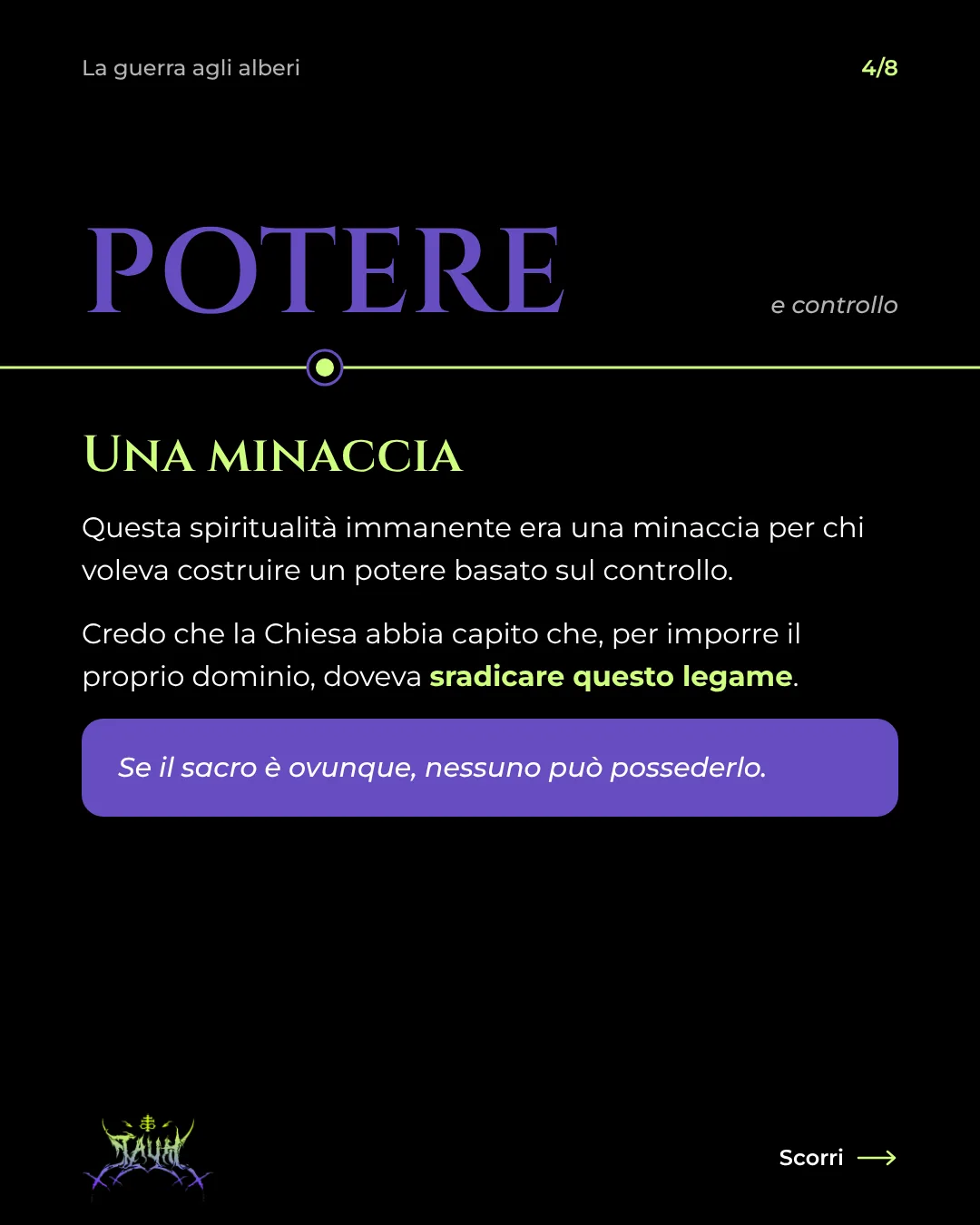 Tavola 4 di 8: Una minaccia