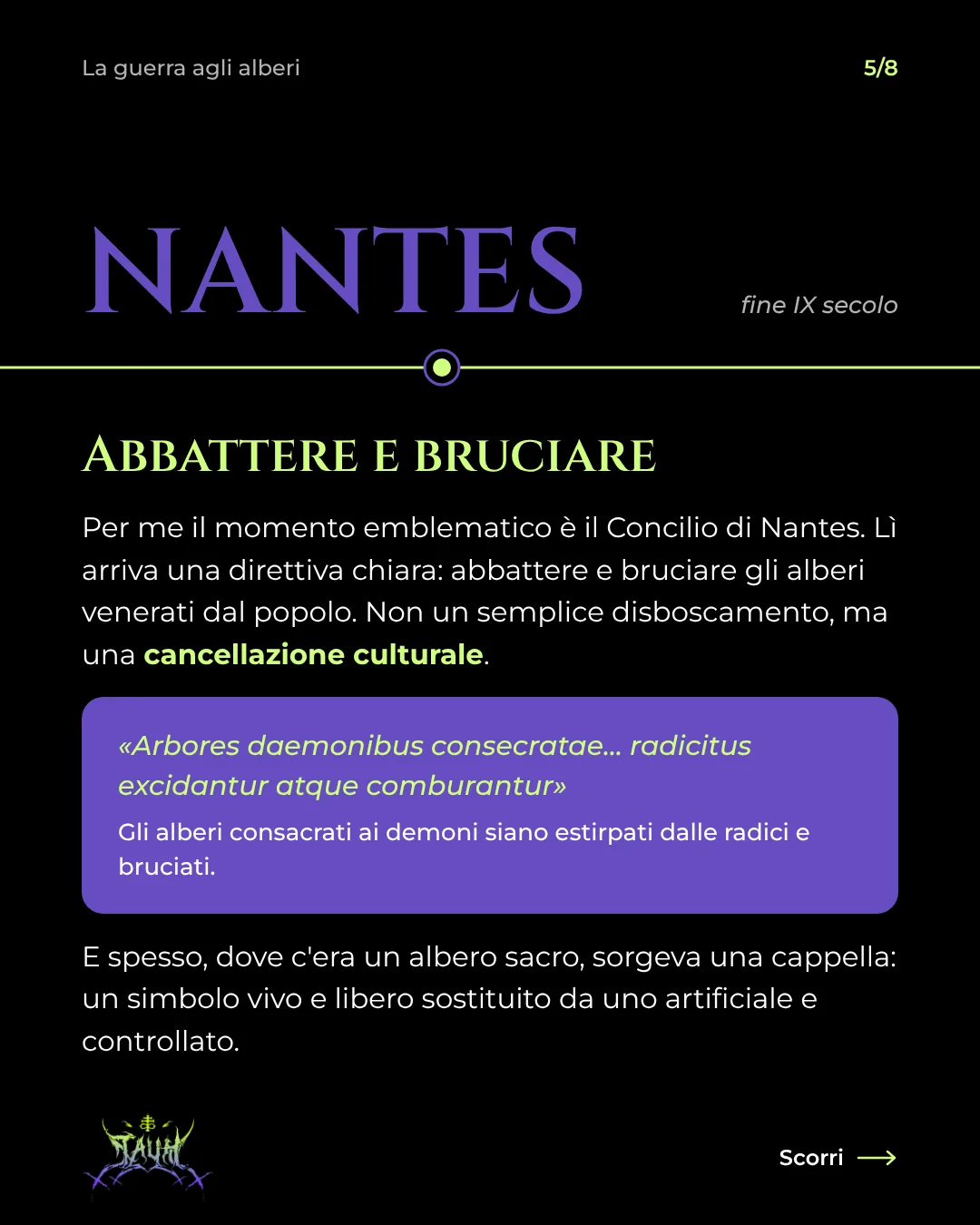 Tavola 5 di 8: Abbattere e bruciare