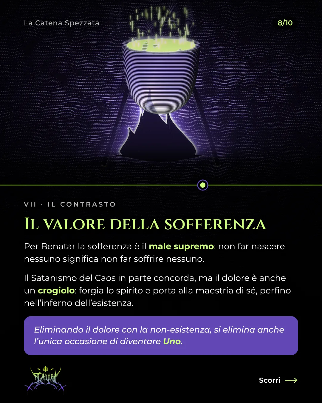Tavola 8 di 10: Il valore della sofferenza