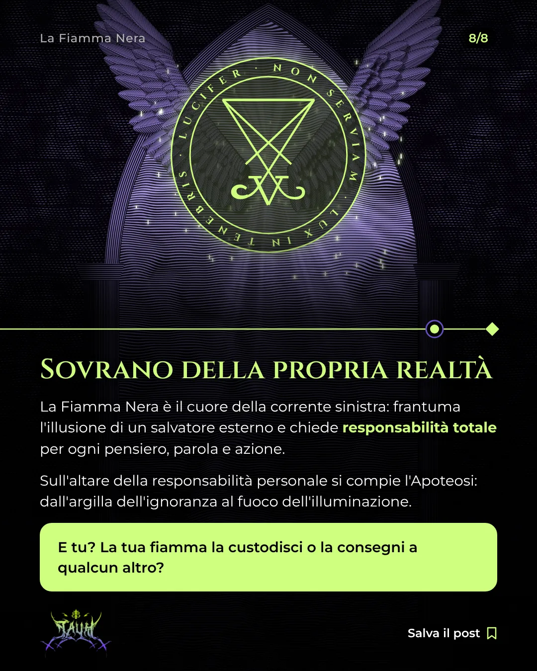 Tavola 8 di 8: Sovrano della propria realtà