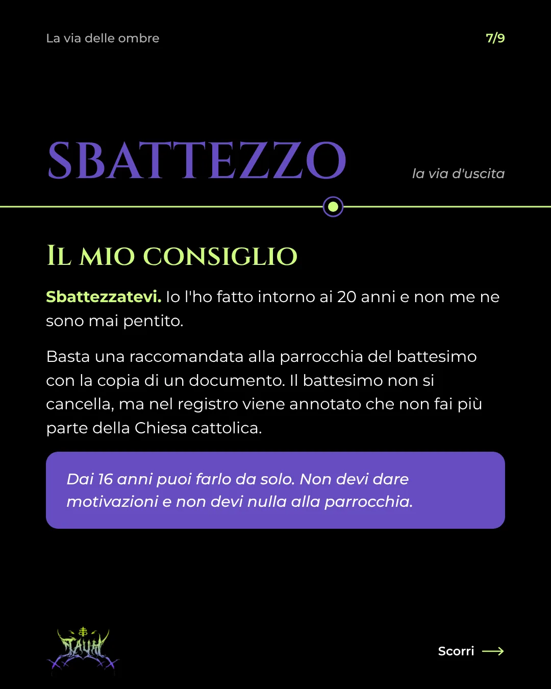 Tavola 7 di 9: Il mio consiglio