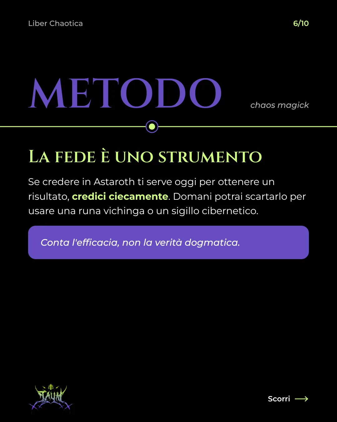 Tavola 6 di 10: Il Metodo