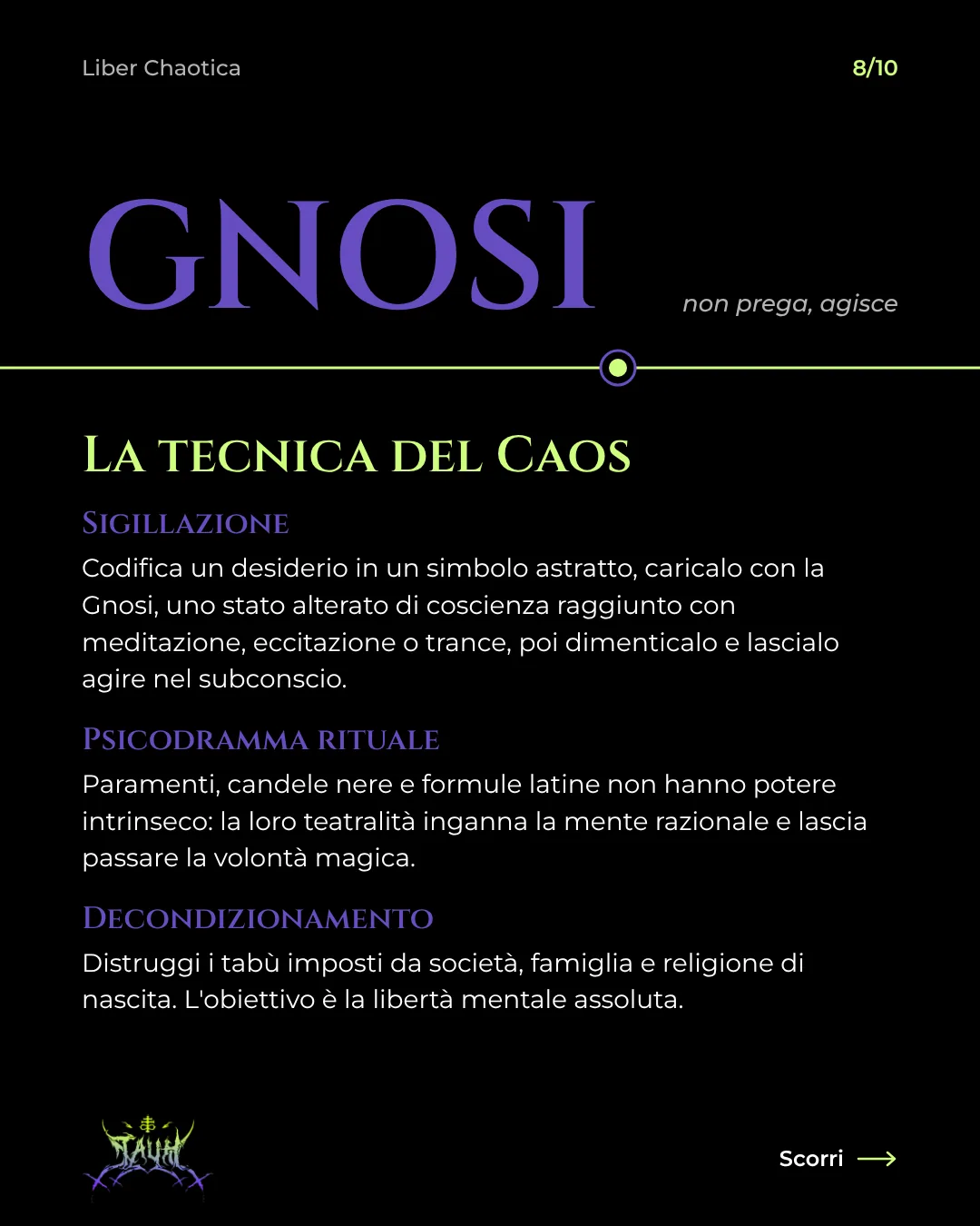 Tavola 8 di 10: La tecnica del Caos