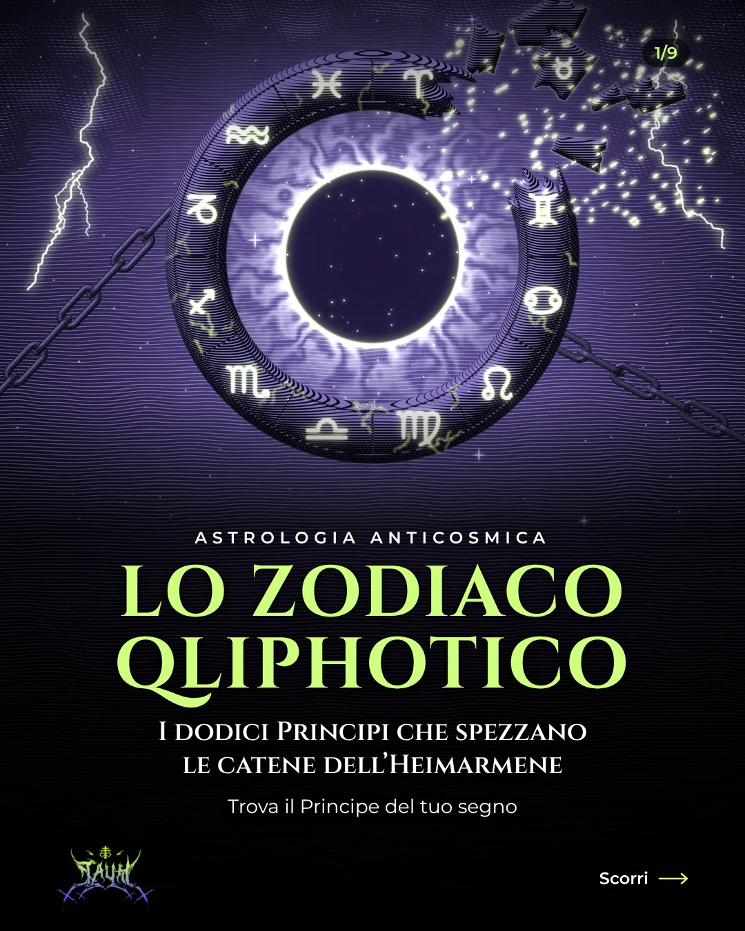 Tavola 1 di 9: Lo Zodiaco Qliphotico