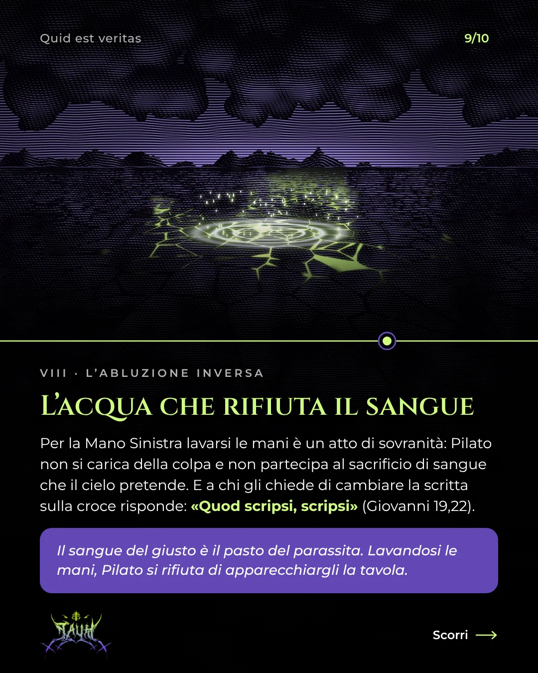 Tavola 9 di 10: L’acqua che rifiuta il sangue