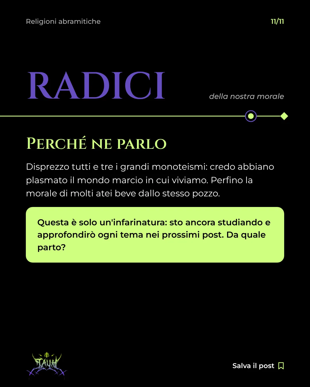 Tavola 11 di 11: Perché ne parlo